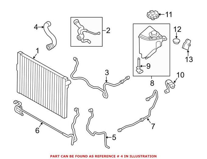 BMW Radiator Coolant Hose - Lower 17127605640